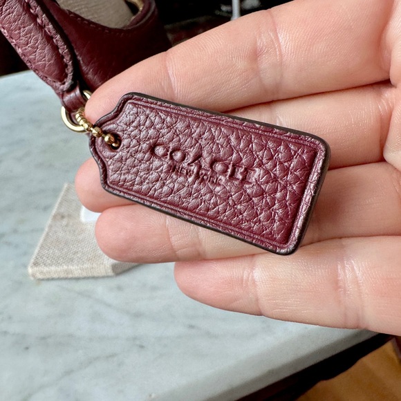 COACH Mini Payton Hobo Bag in Merlot with Gold Accents - Picture 3 of 6